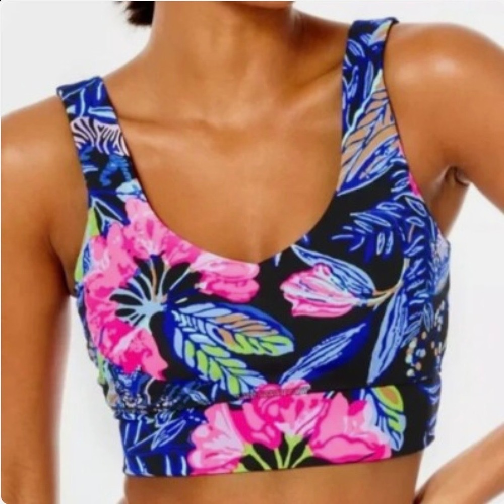 Lilly Pulitzer Bra - Luxletic Onyx Multi-color San Remo Earned Stripes - Size XS